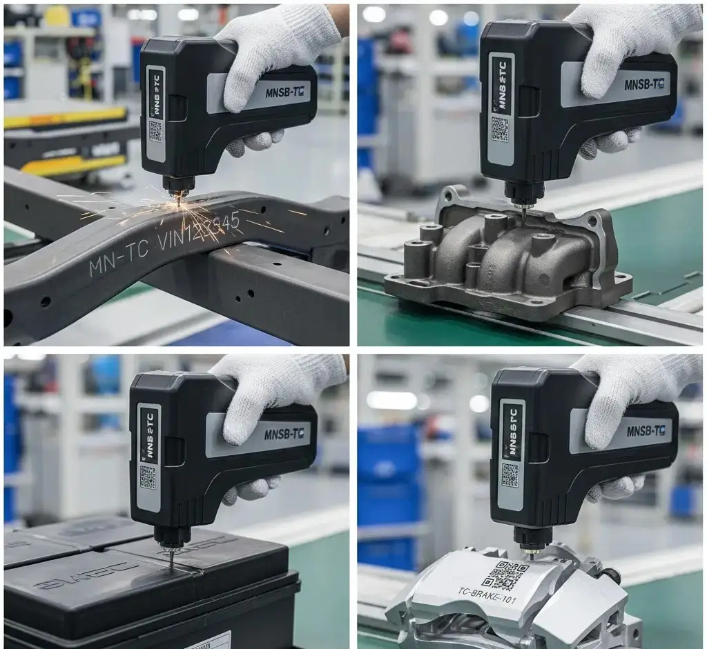 AEROSPACE COMPONENTS_MNSB TC BATTERY OPERATED_DOT PEEN MARKING STYSTEM