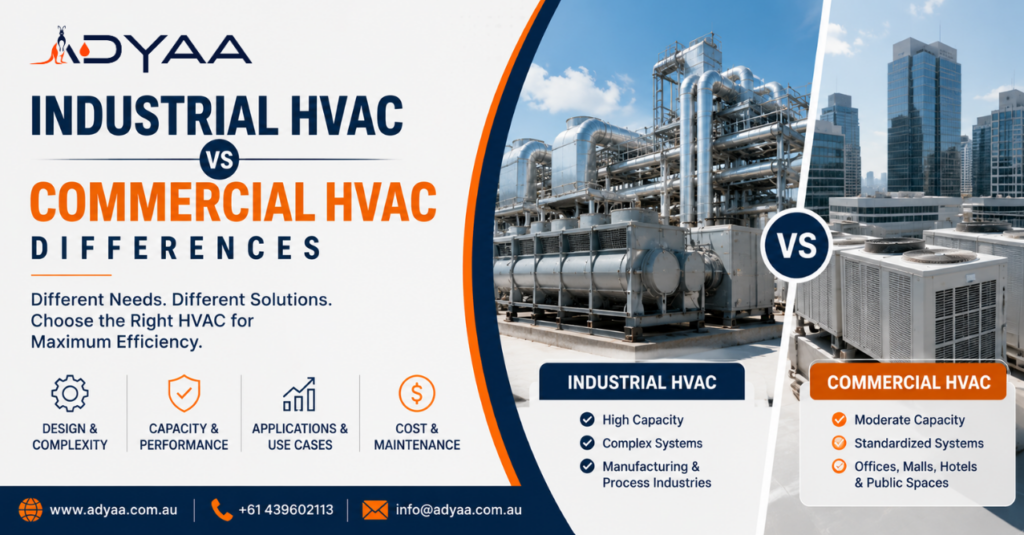 ADYAA industrial hvac vs commercial hvac difference