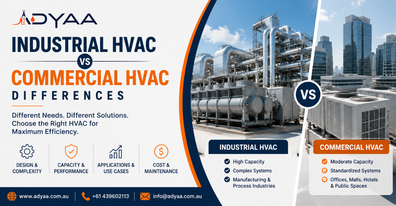 ADYAA industrial hvac vs commercial hvac difference