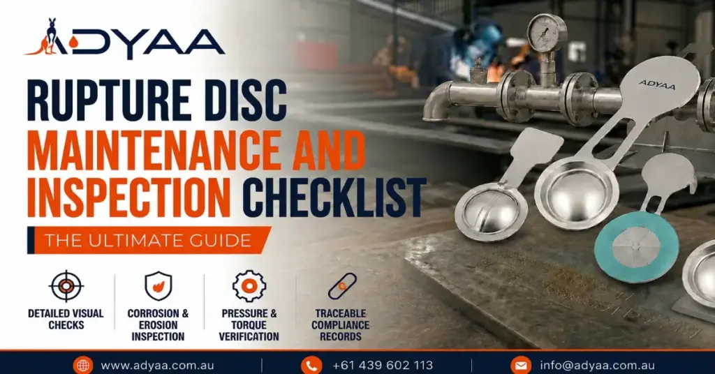 ADYAA RUPTURE DISC MAINTENENCE AND INSPECTION CHECKLIST