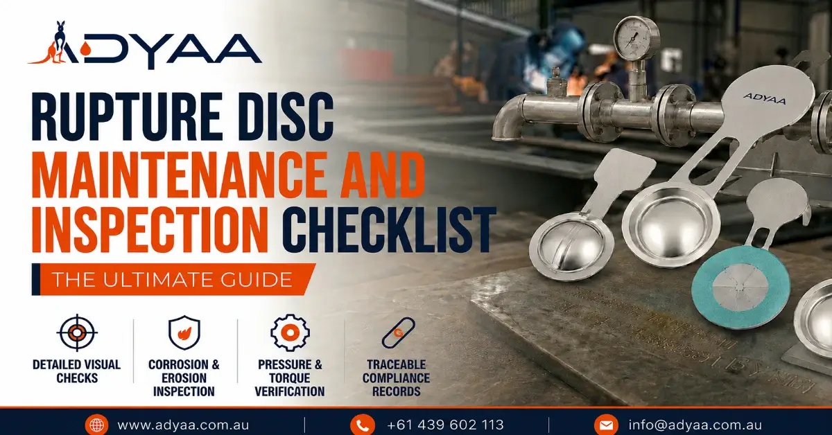 ADYAA RUPTURE DISC MAINTENENCE AND INSPECTION CHECKLIST